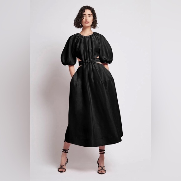 Aje Mimosa Cut Out Midi Dress in Black size AU 6, US 2 - Picture 6 of 13